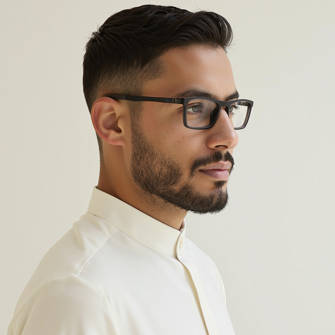 Lenskart Air Light Gray Full Rim Rectangle right side