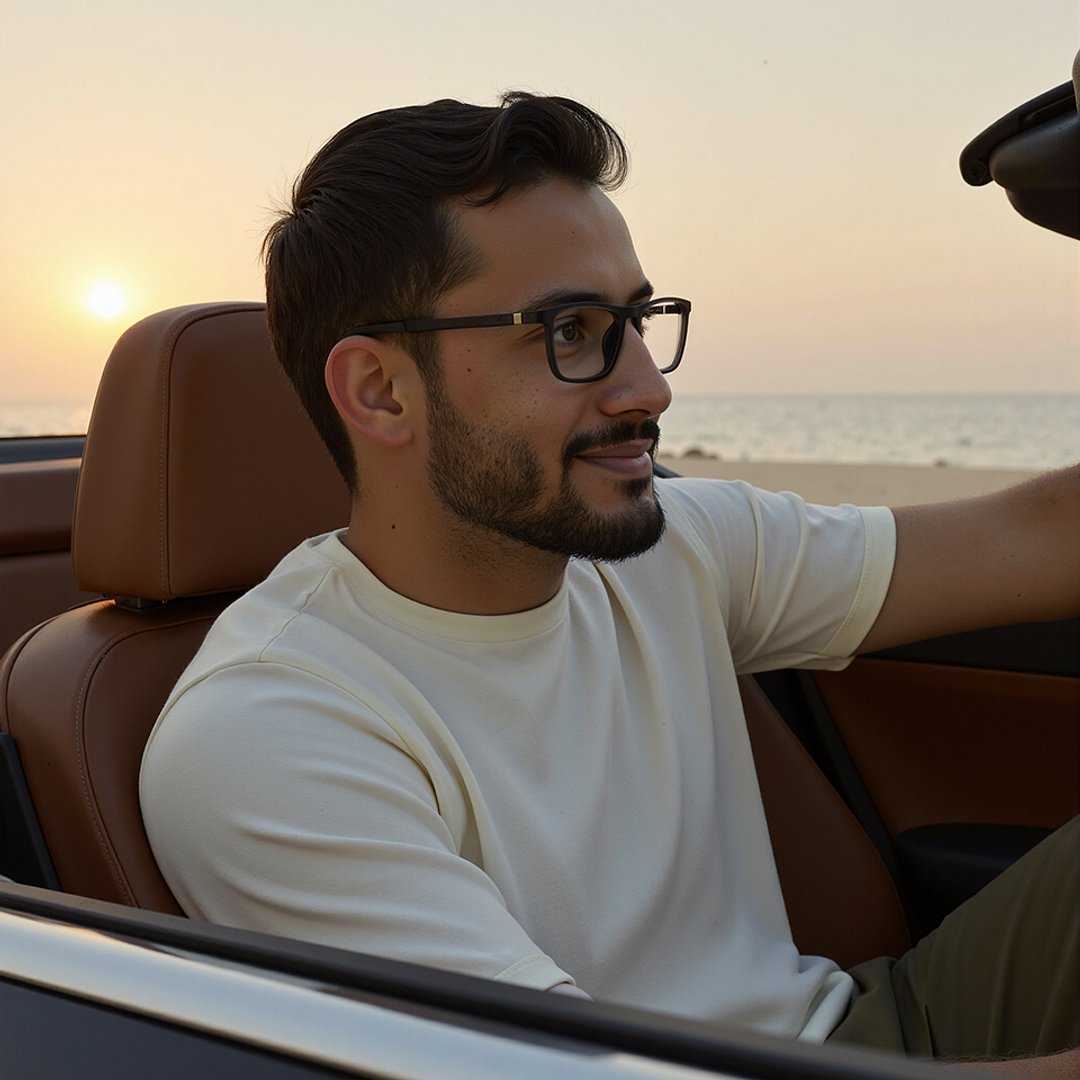 Lenskart Air Light Gray Full Rim Rectangle left side