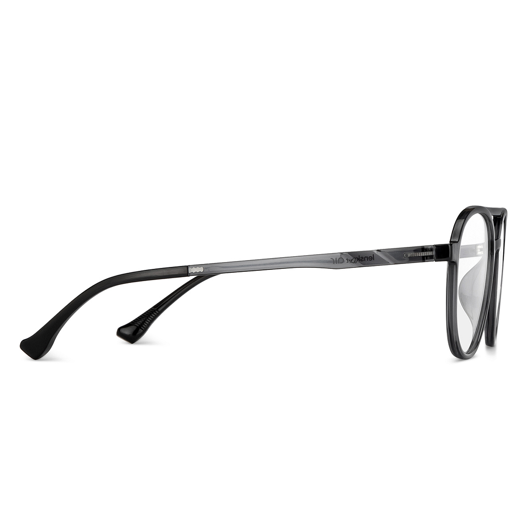 Lenskart Air Online Light Gray Full Rim Aviator left side