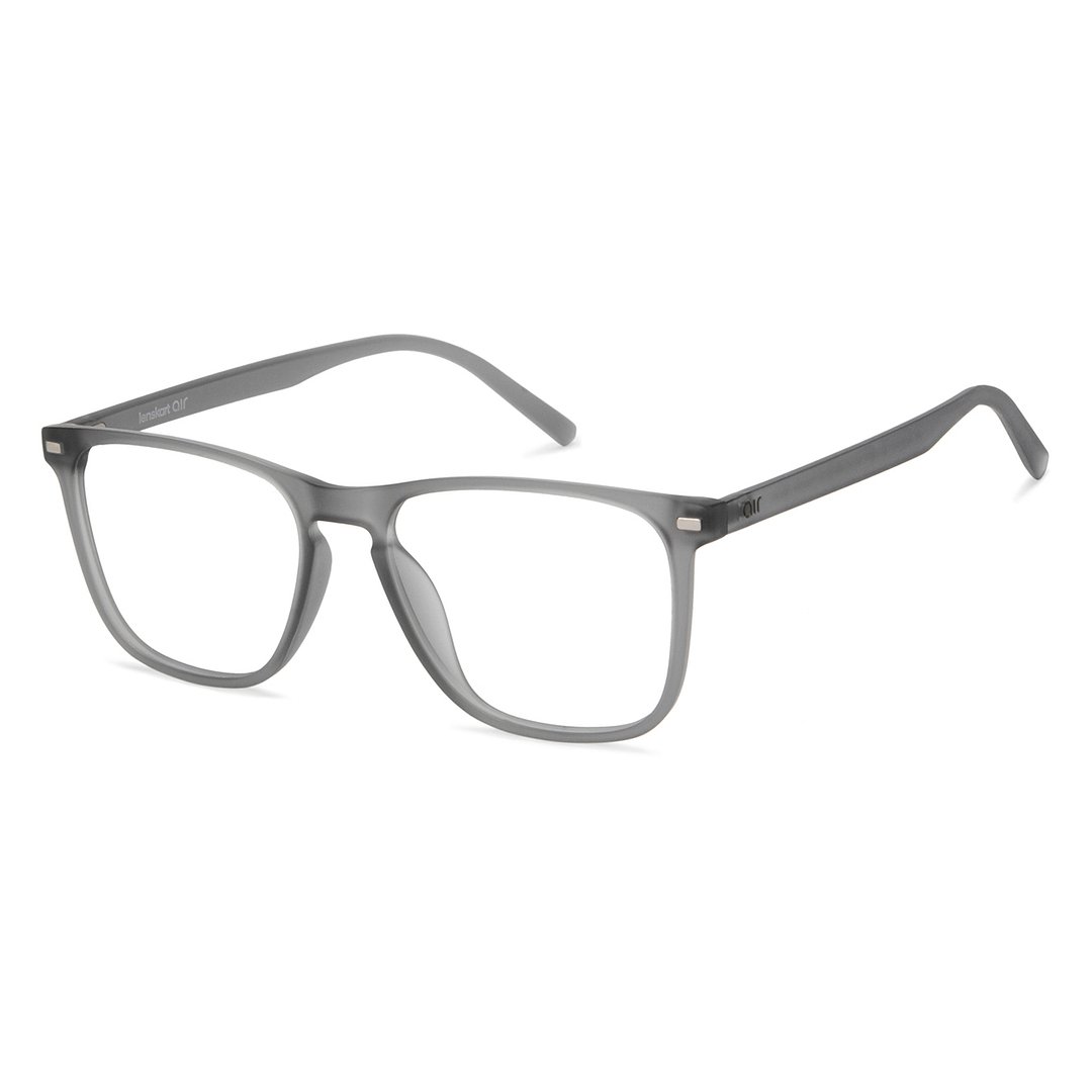 Lenskart Air Light Gray Full Rim Square left side