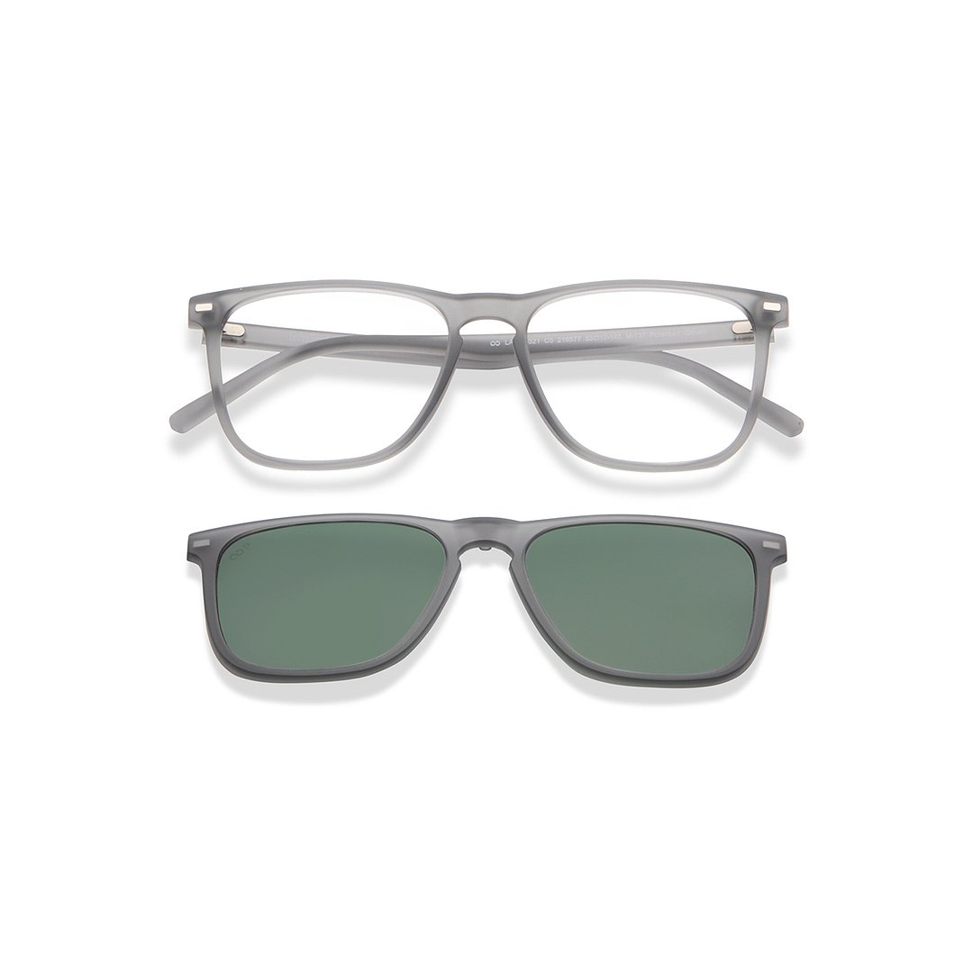 Lenskart Air Light Gray Full Rim Square left side