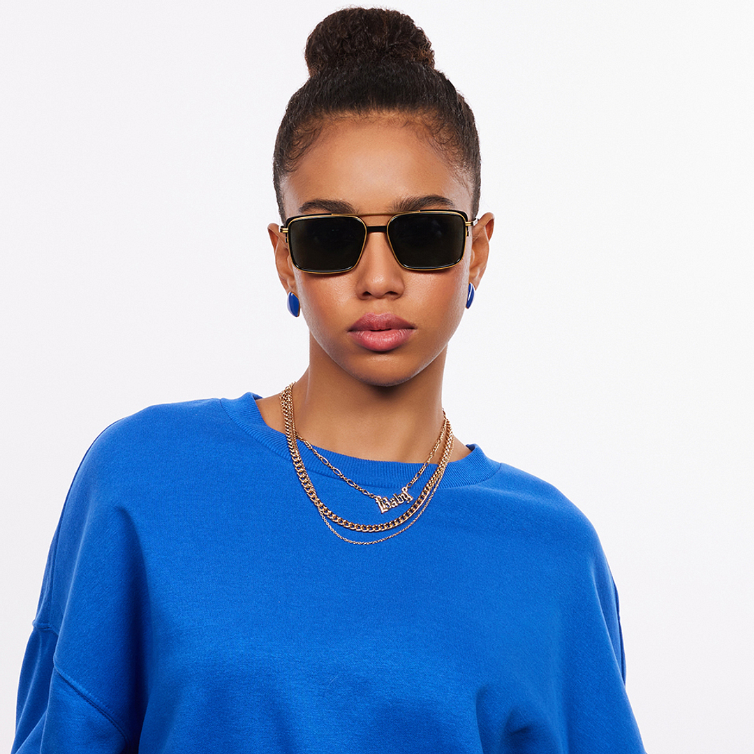 Lenskart Studio Online Black Full Rim Rectangle left side