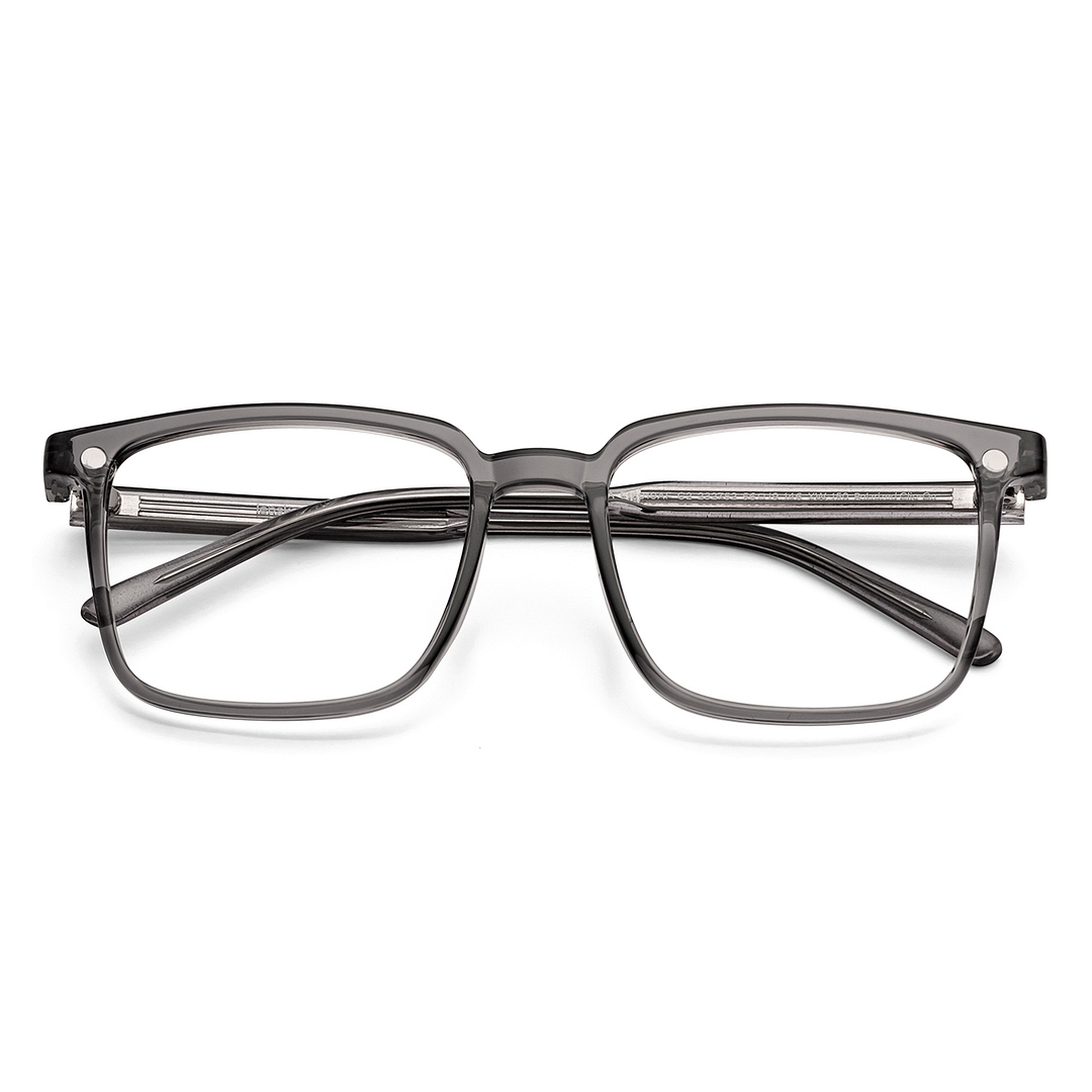 Lenskart Air Transparent Grey Full Rim Square left side