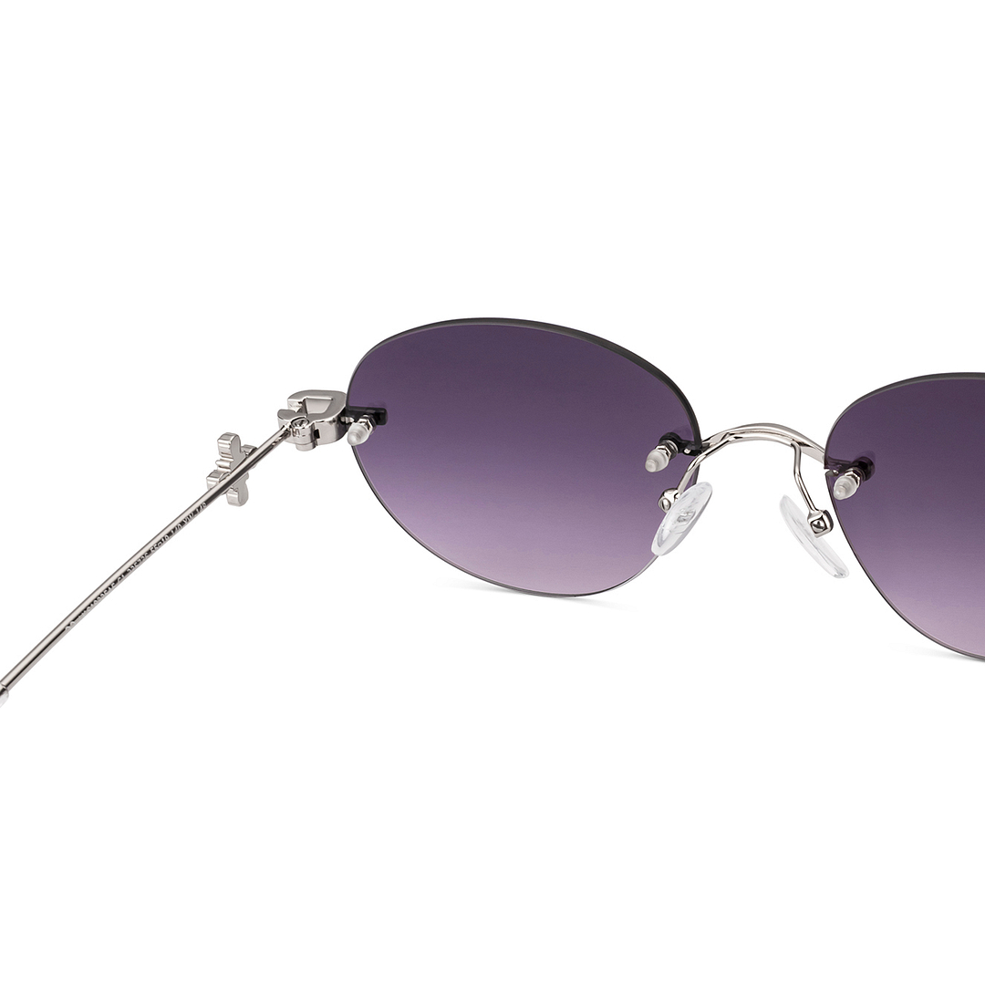 Lenskart STUDIO Silver Rimless Round right side