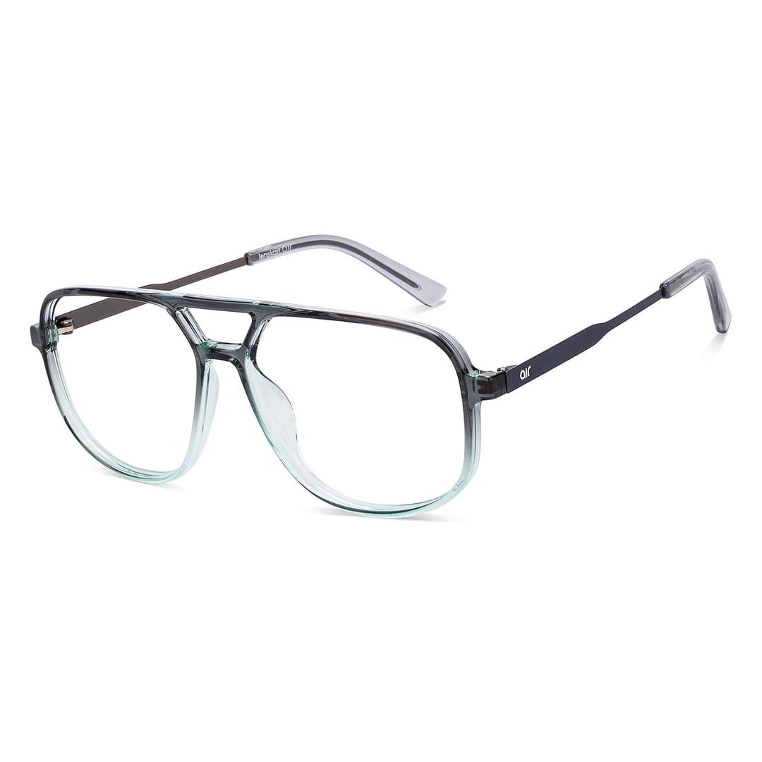 Lenskart Air Green Transparent Full Rim Square right side