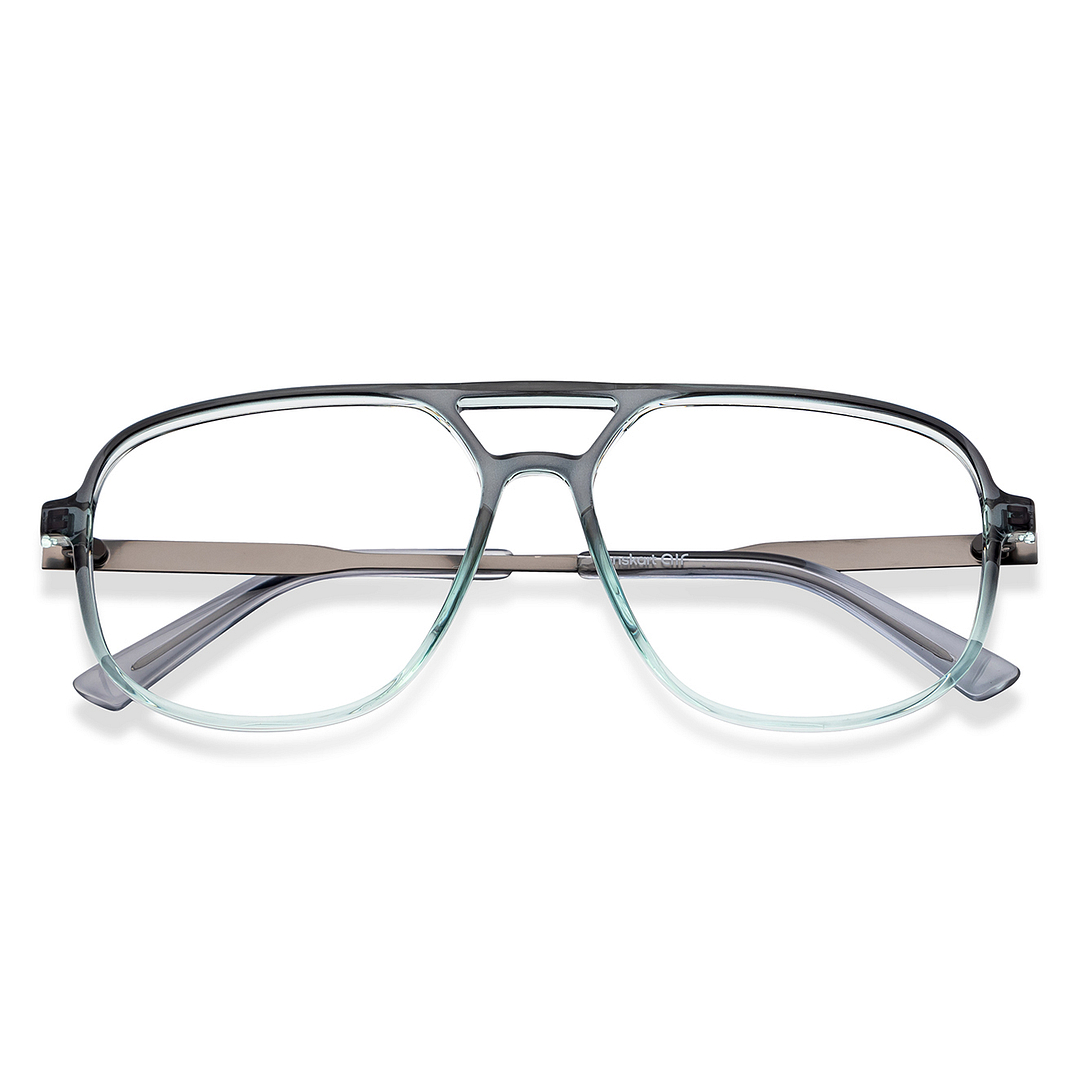 Lenskart Air Green Transparent Full Rim Square left side