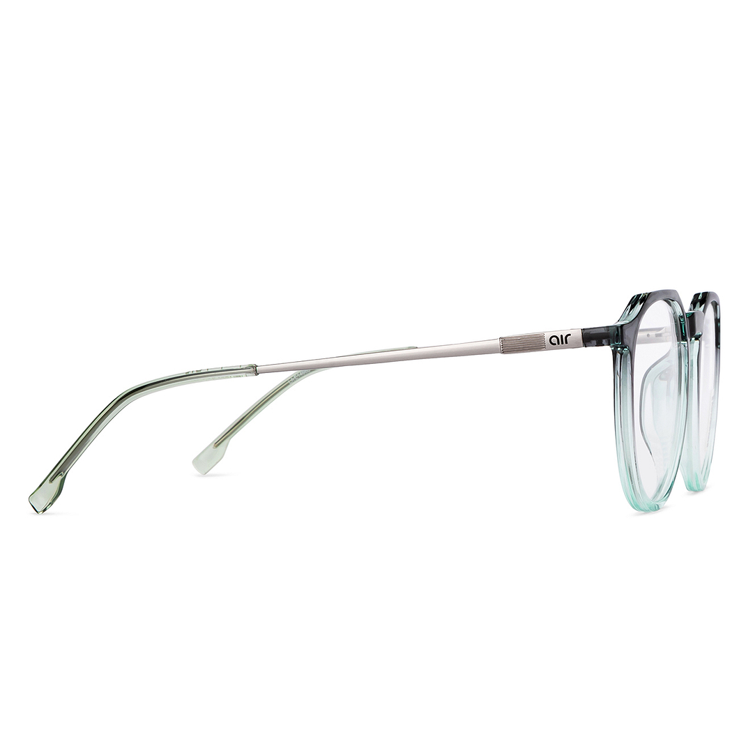 Lenskart Air Online Green Transparent Full Rim Round left side