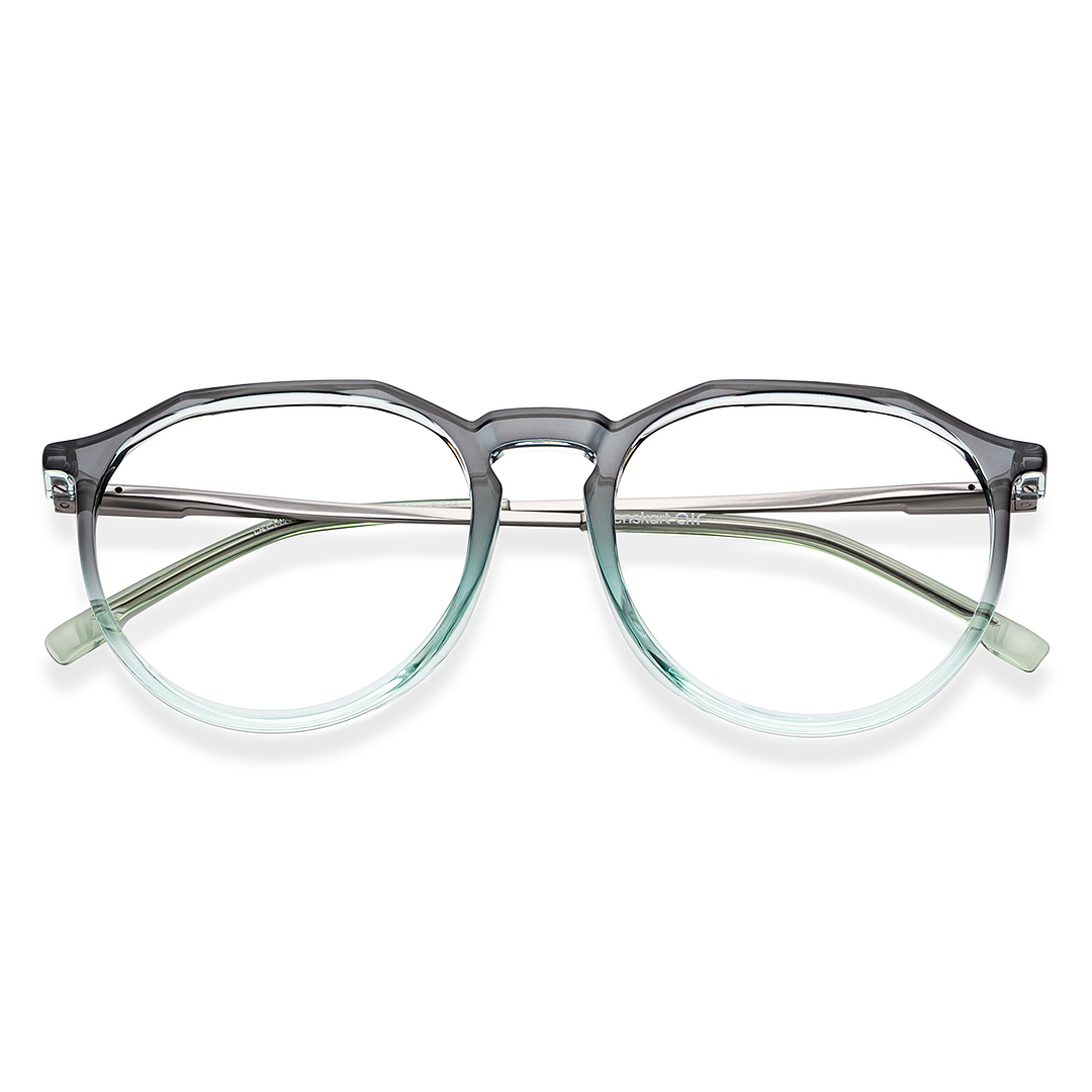 Lenskart Air Online Green Transparent Full Rim Round left side