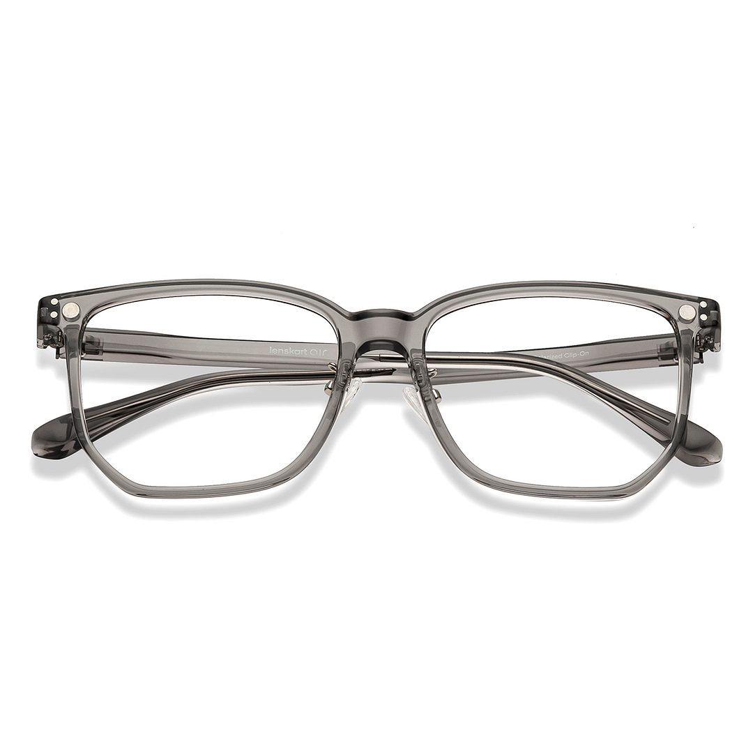 Lenskart Air Light Gray Full Rim Square left side