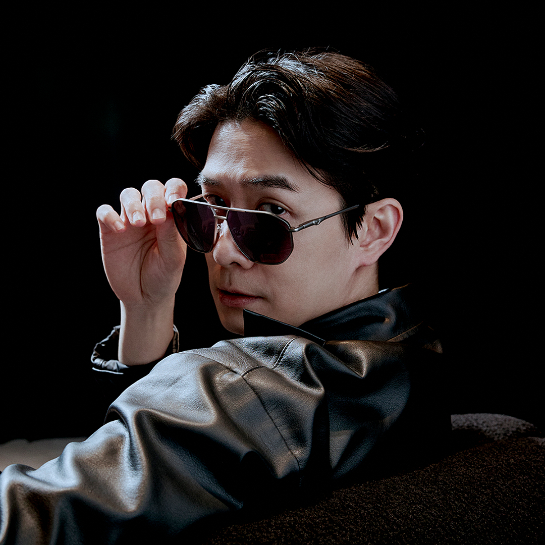 Lenskart STUDIO Gunmetal Full Rim Aviator left side