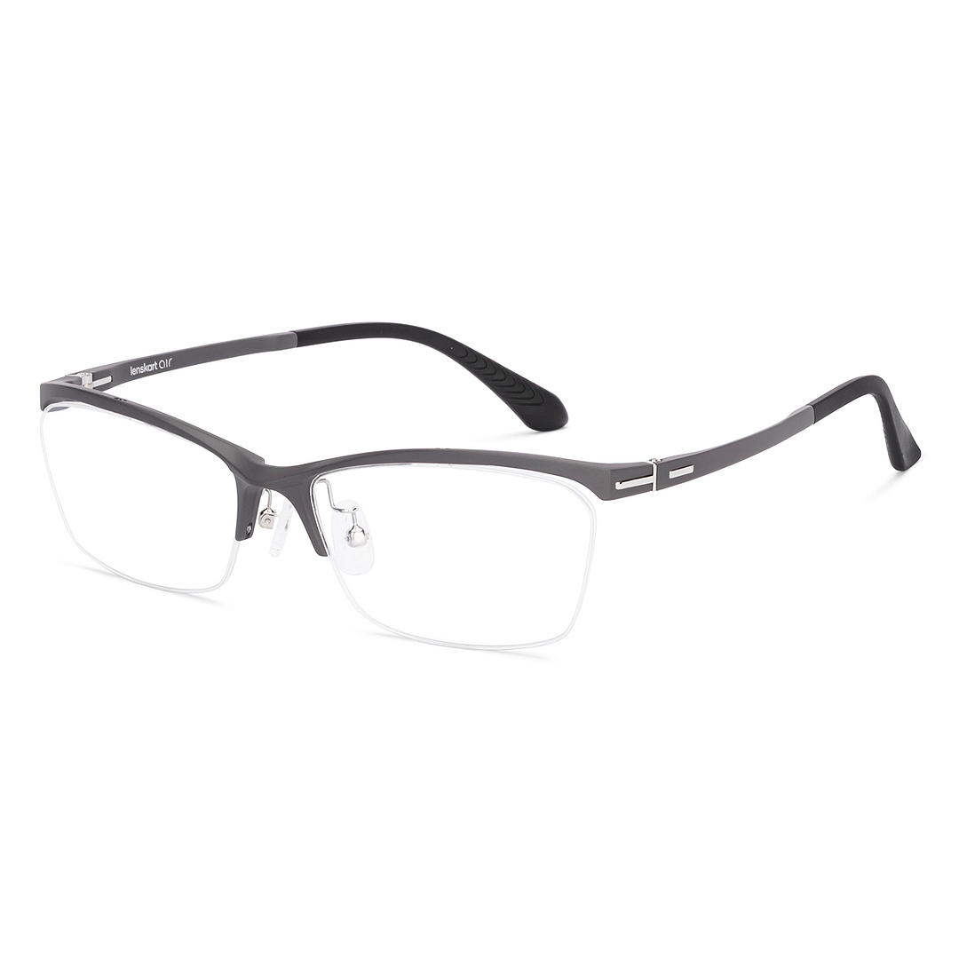 Lenskart Air Gray Half Rim Rectangle right side
