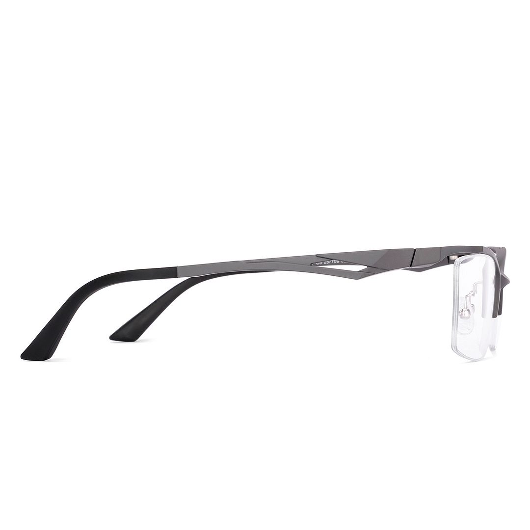 Lenskart Air Gray Half Rim Rectangle left side