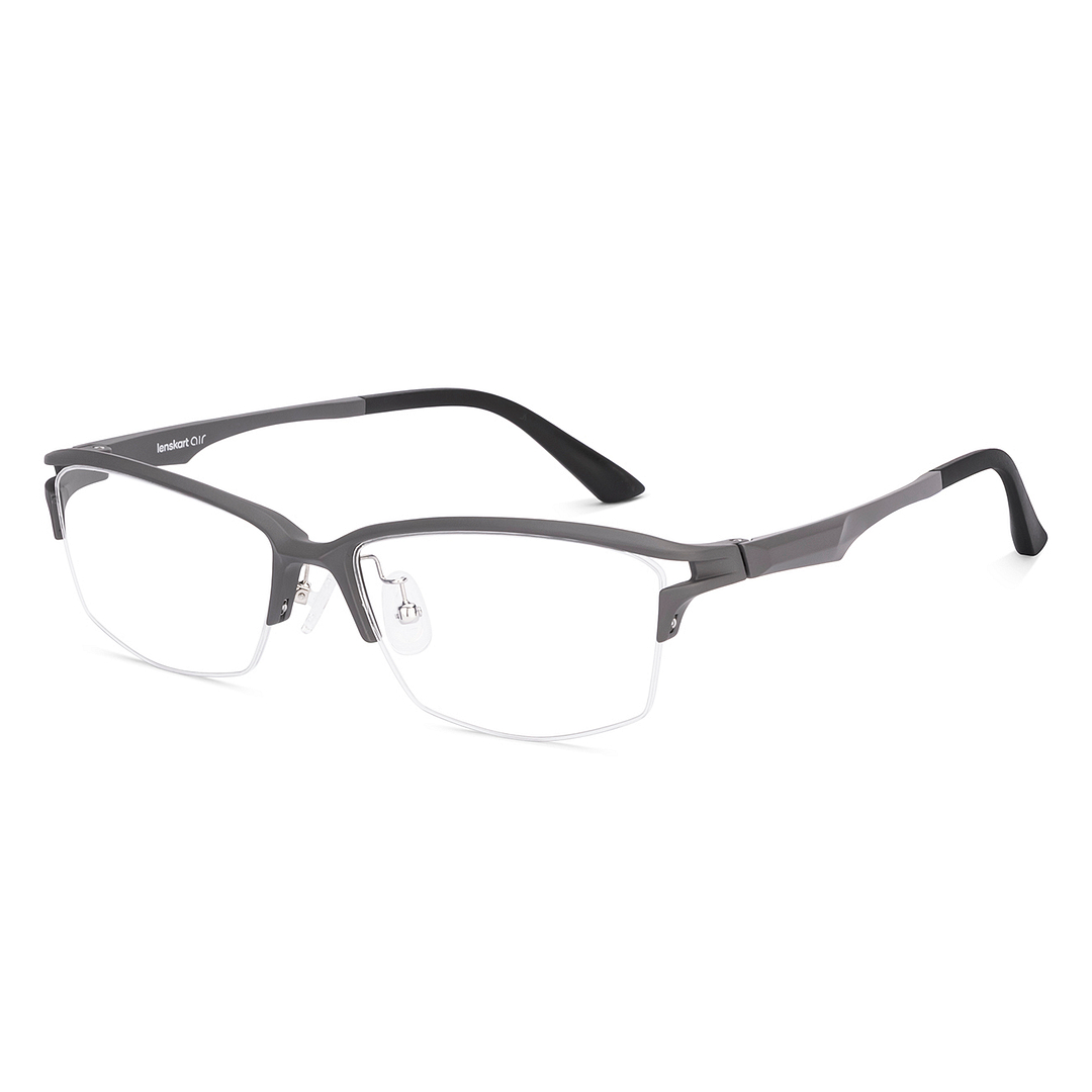 Lenskart Air Gray Half Rim Rectangle right side
