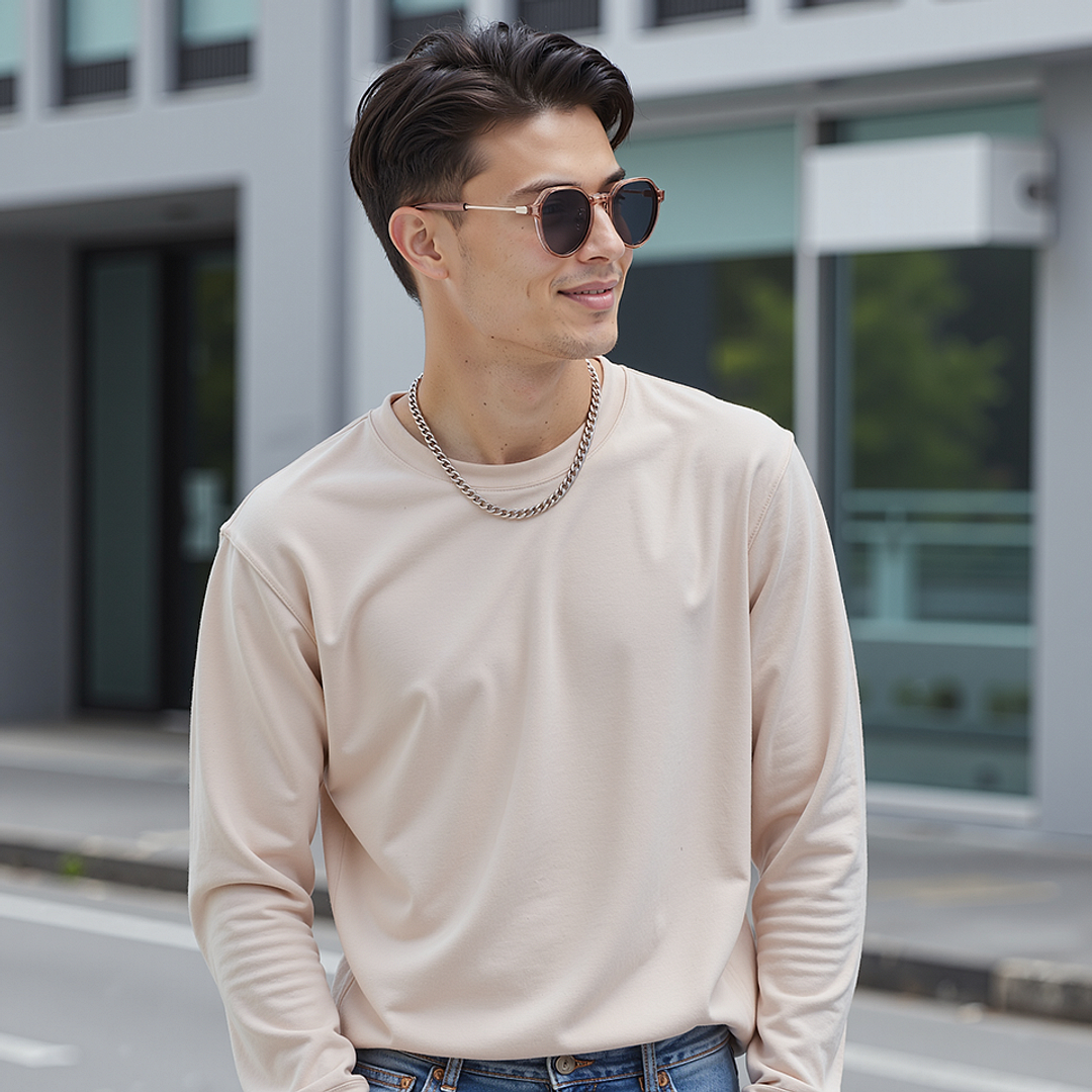 Lenskart Air Rose Gold Full Rim Round right side