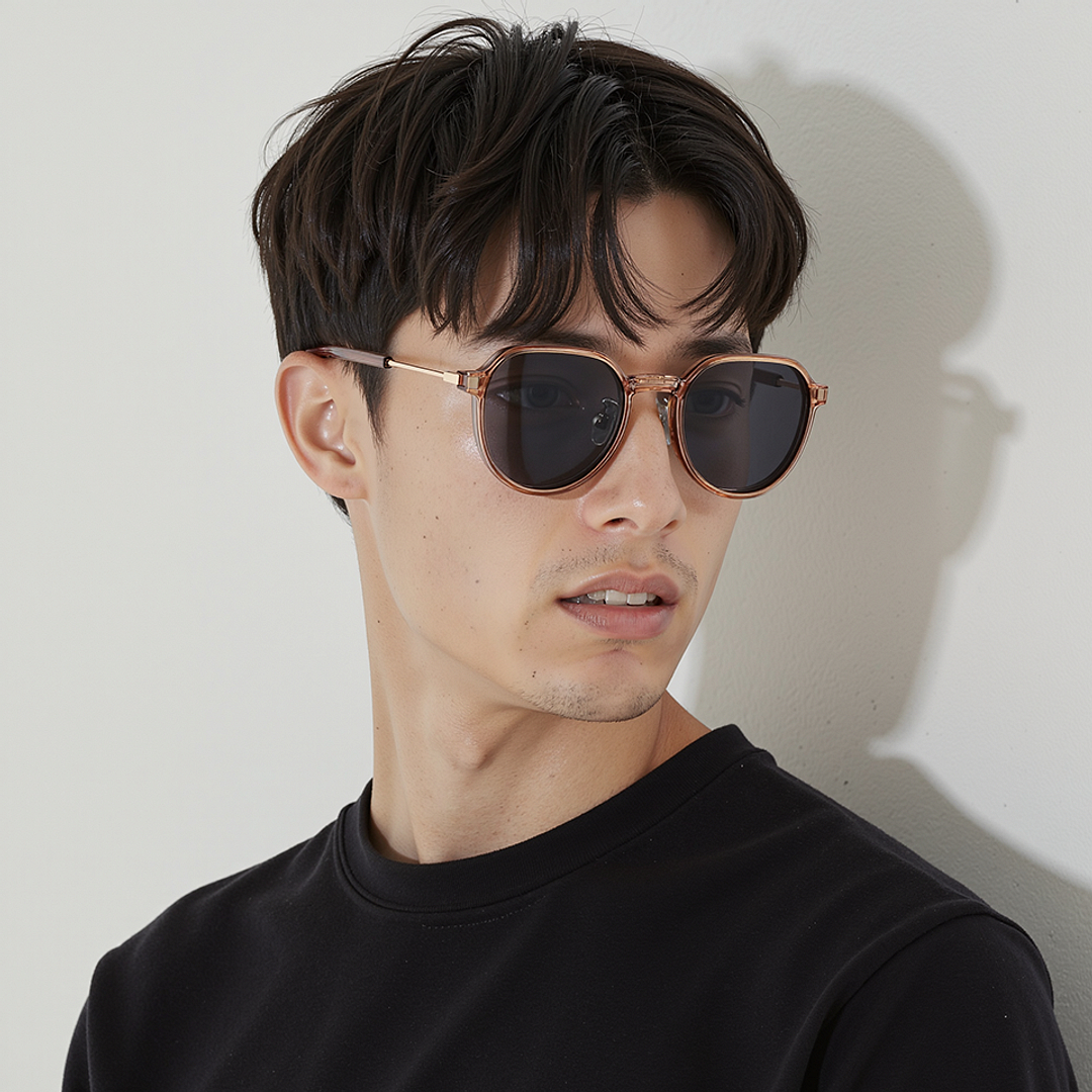 Lenskart Air Rose Gold Full Rim Round right side