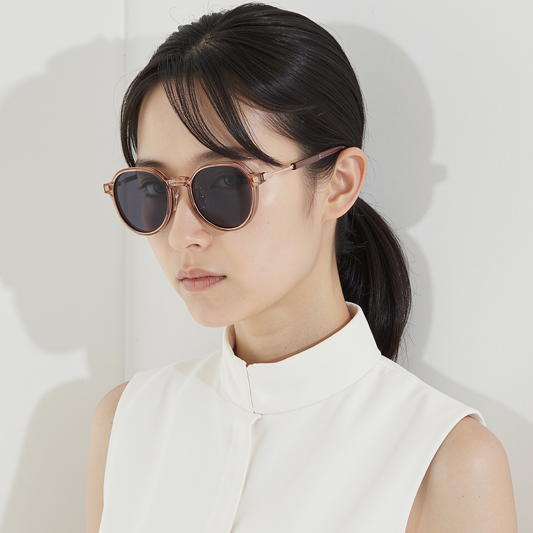 Lenskart Air Rose Gold Full Rim Round left side