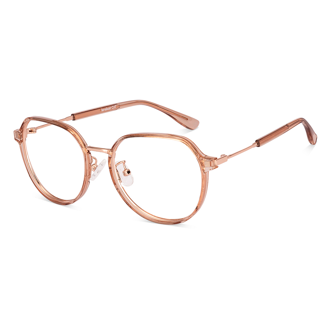Lenskart Air Rose Gold Full Rim Round left side