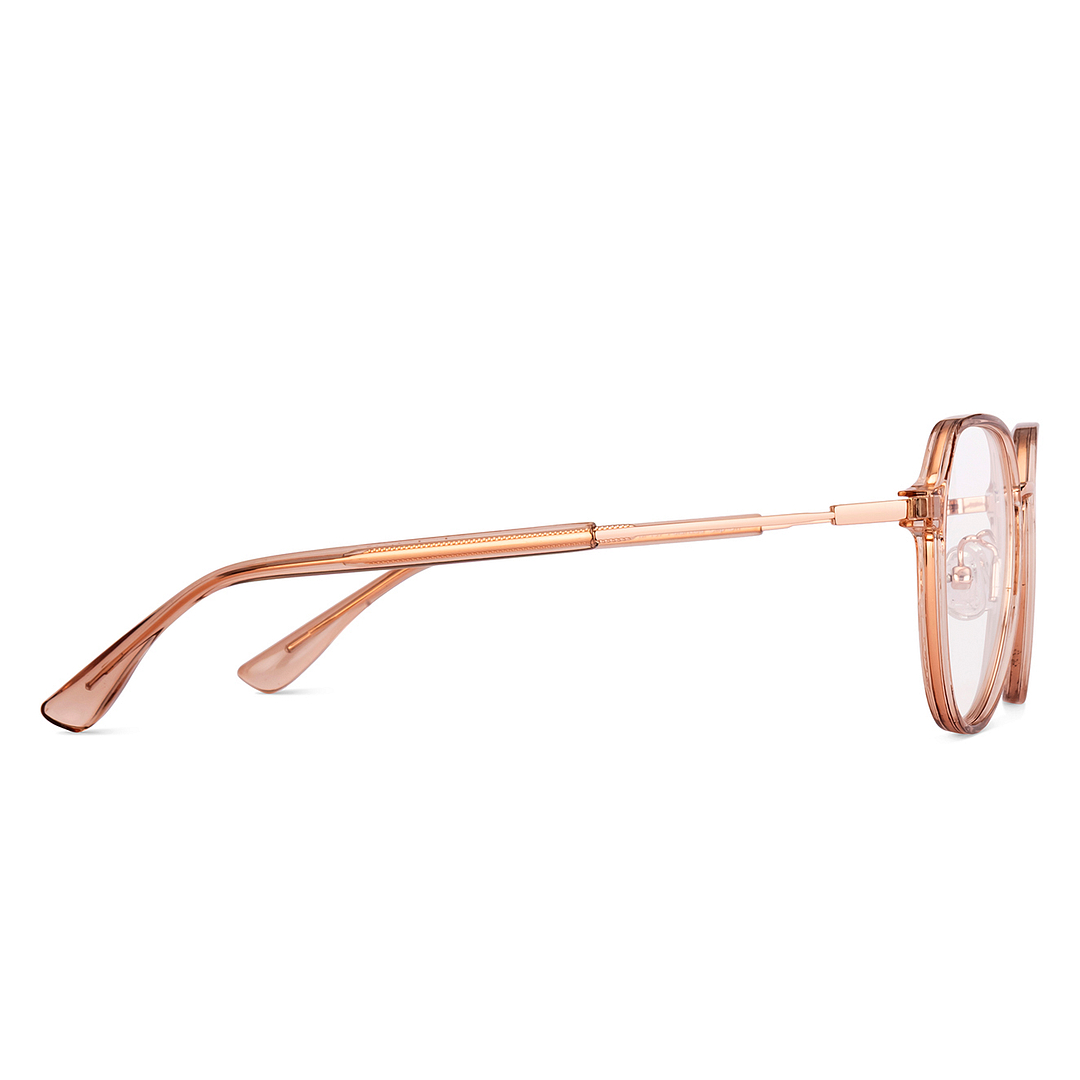 Lenskart Air Rose Gold Full Rim Round left side