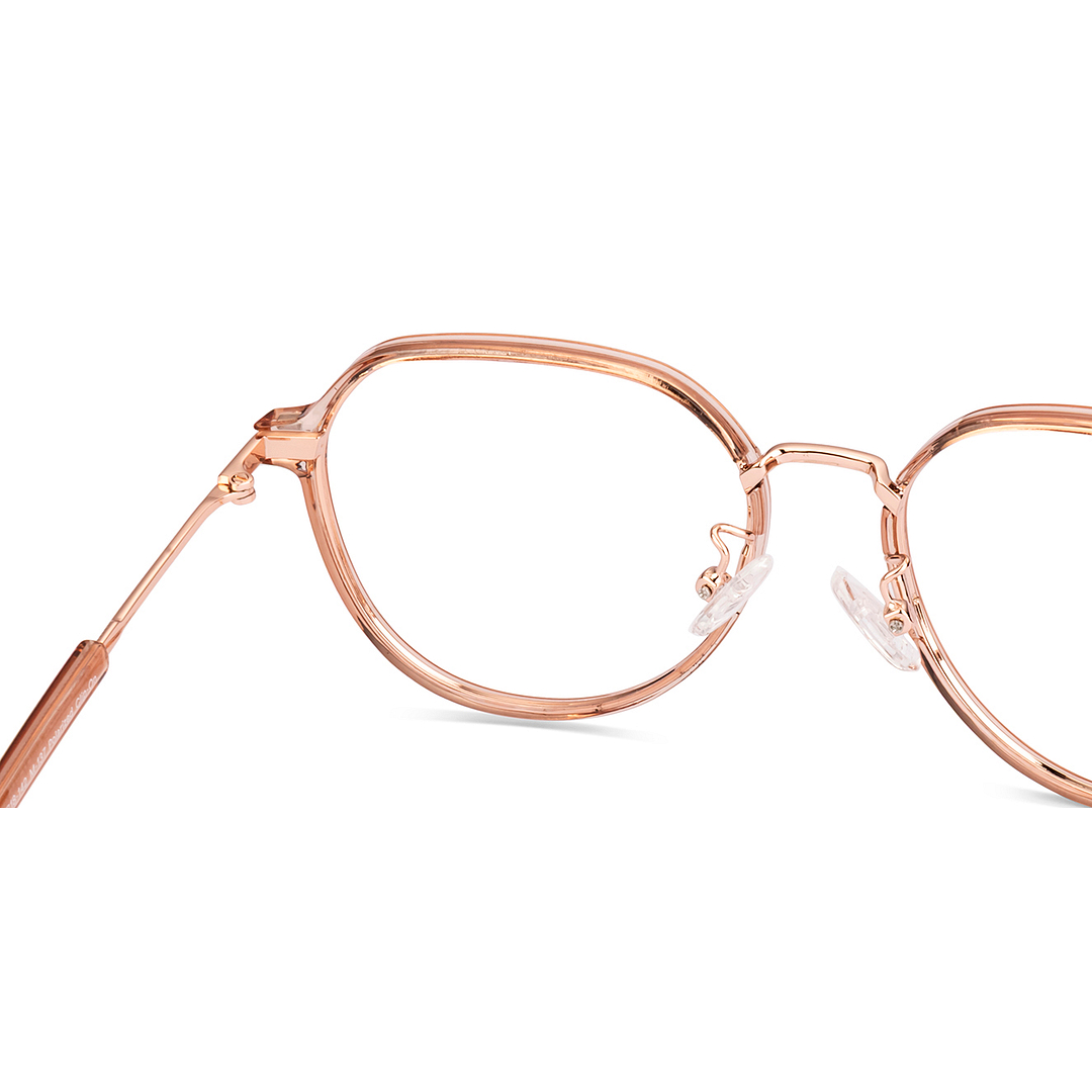 Lenskart Air Rose Gold Full Rim Round left side