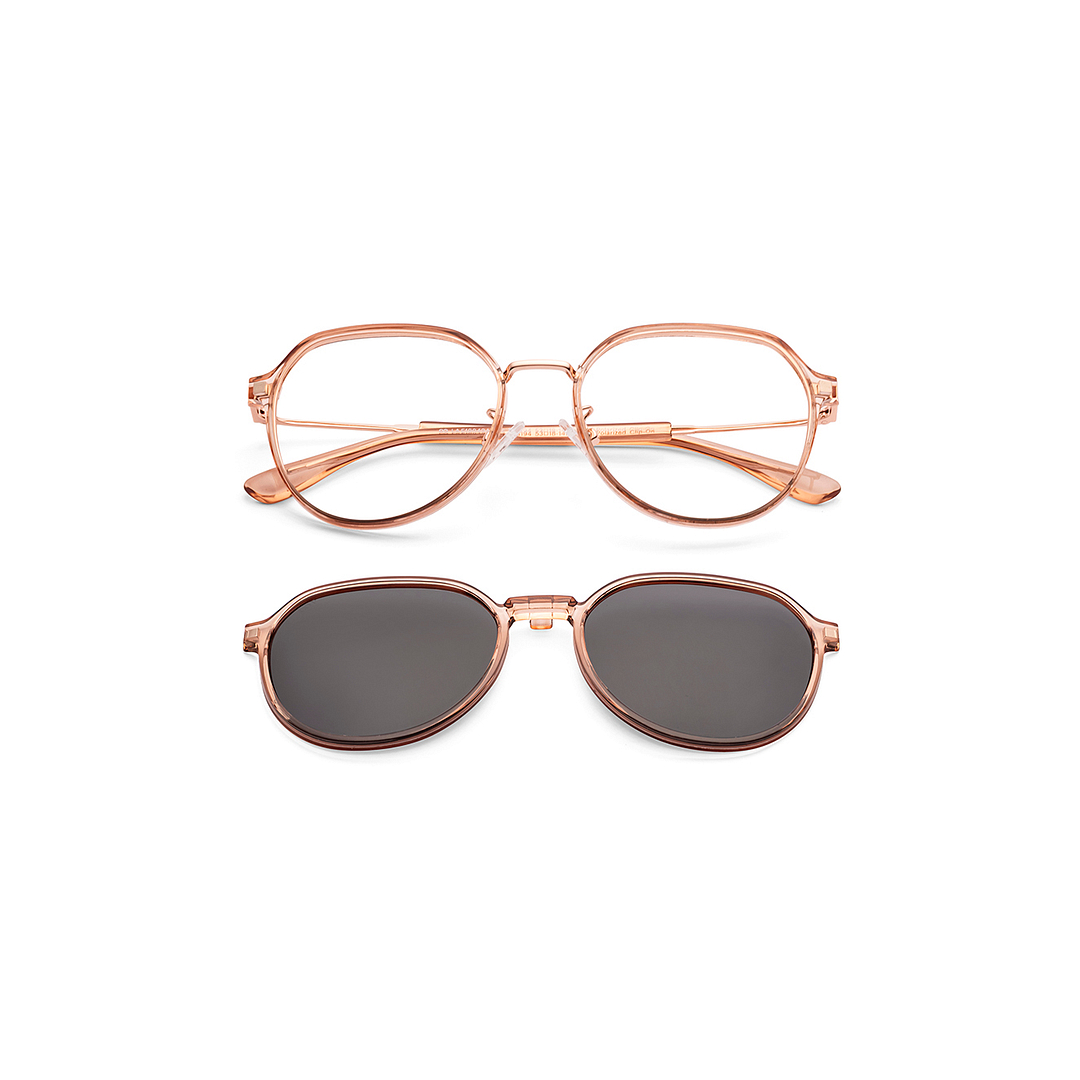 Lenskart Air Rose Gold Full Rim Round left side