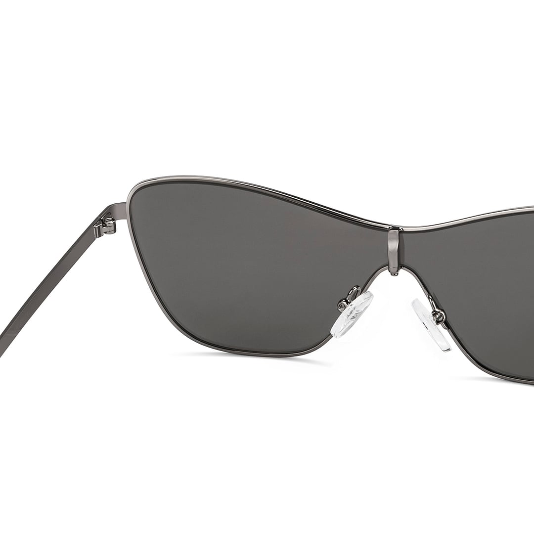 Lenskart Studio Online Gunmetal Full Rim Cat Eye left side