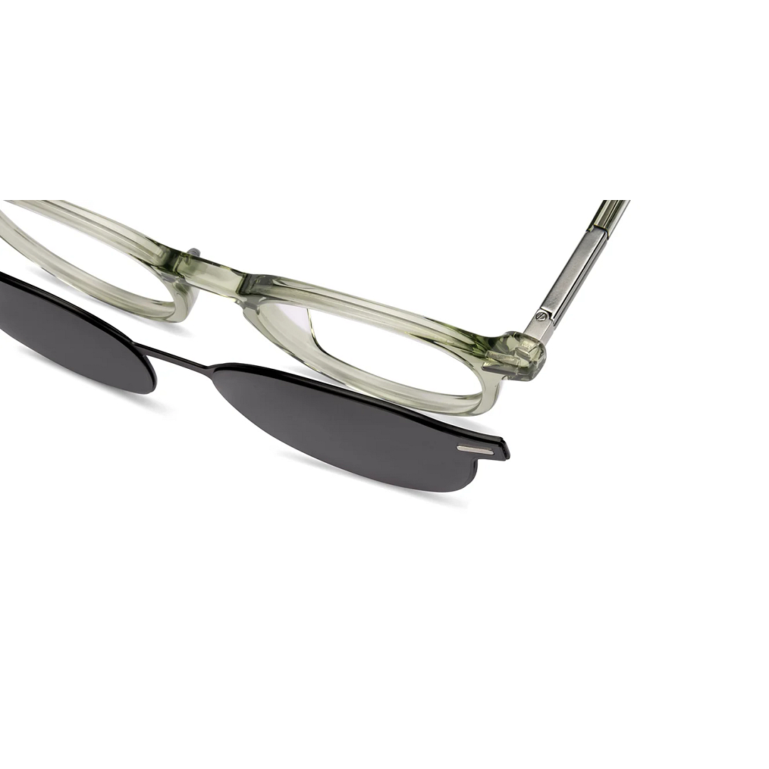 Lenskart STUDIO Olive Green Full Rim Round right side