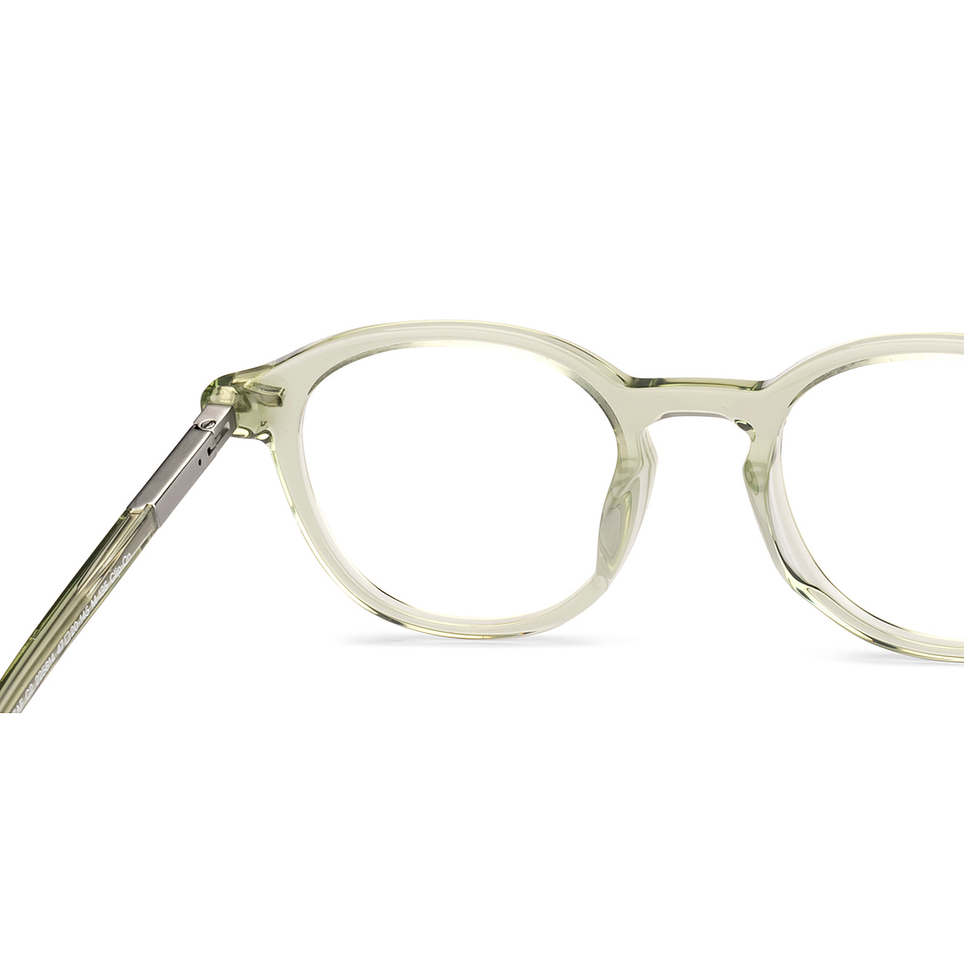 Lenskart STUDIO Olive Green Full Rim Round right side