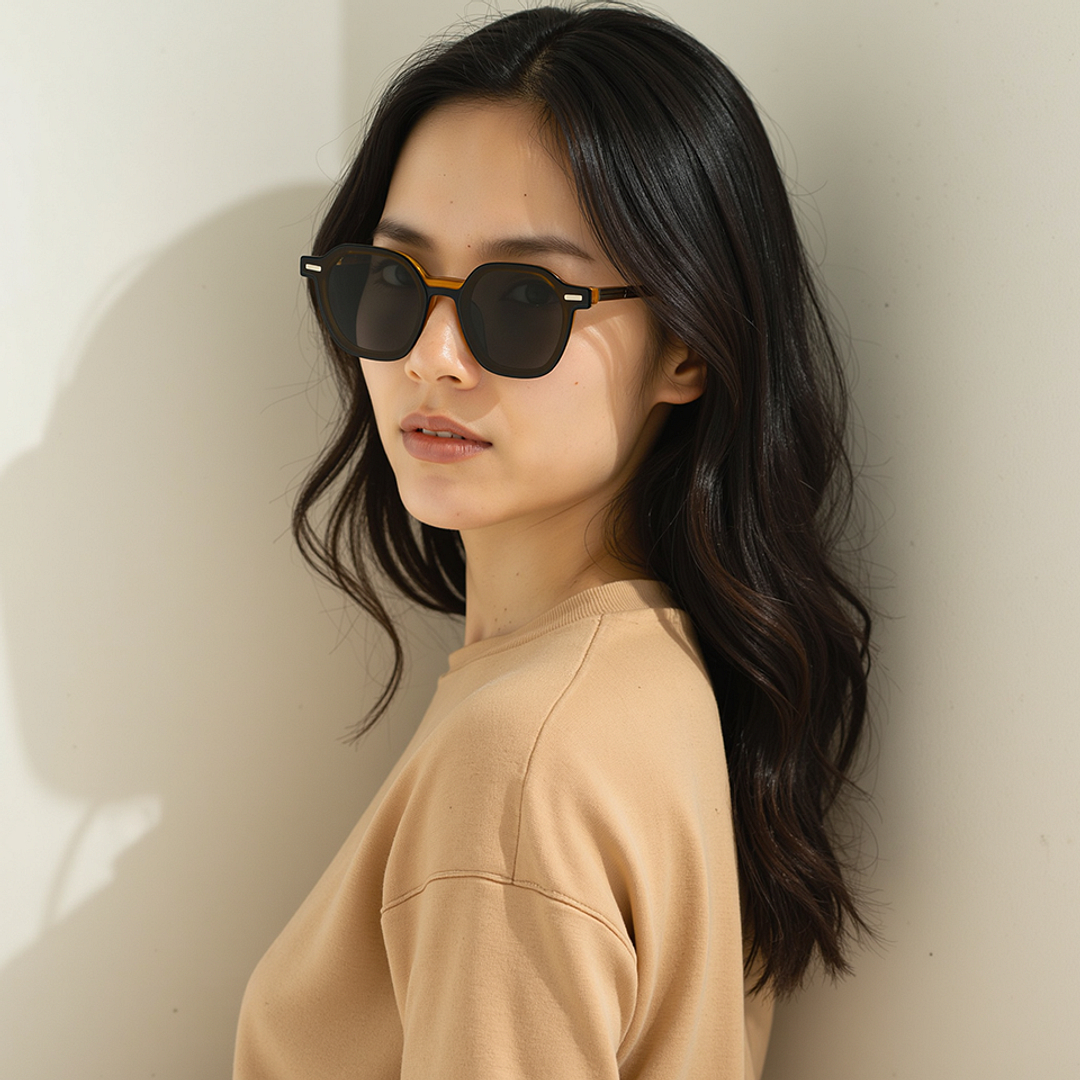 Lenskart STUDIO Orange Full Rim Geometric right side