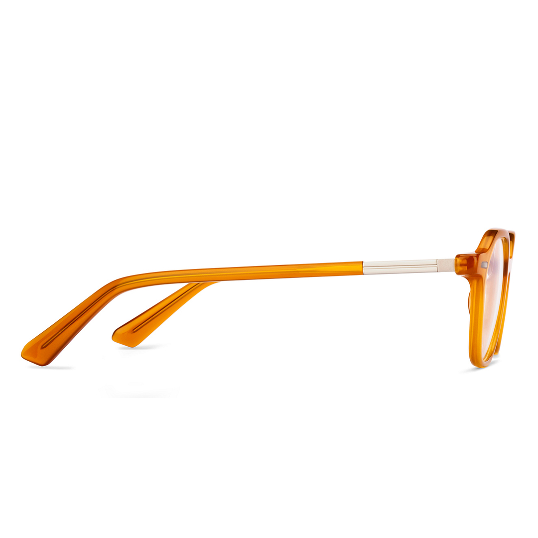Lenskart STUDIO Orange Full Rim Geometric left side