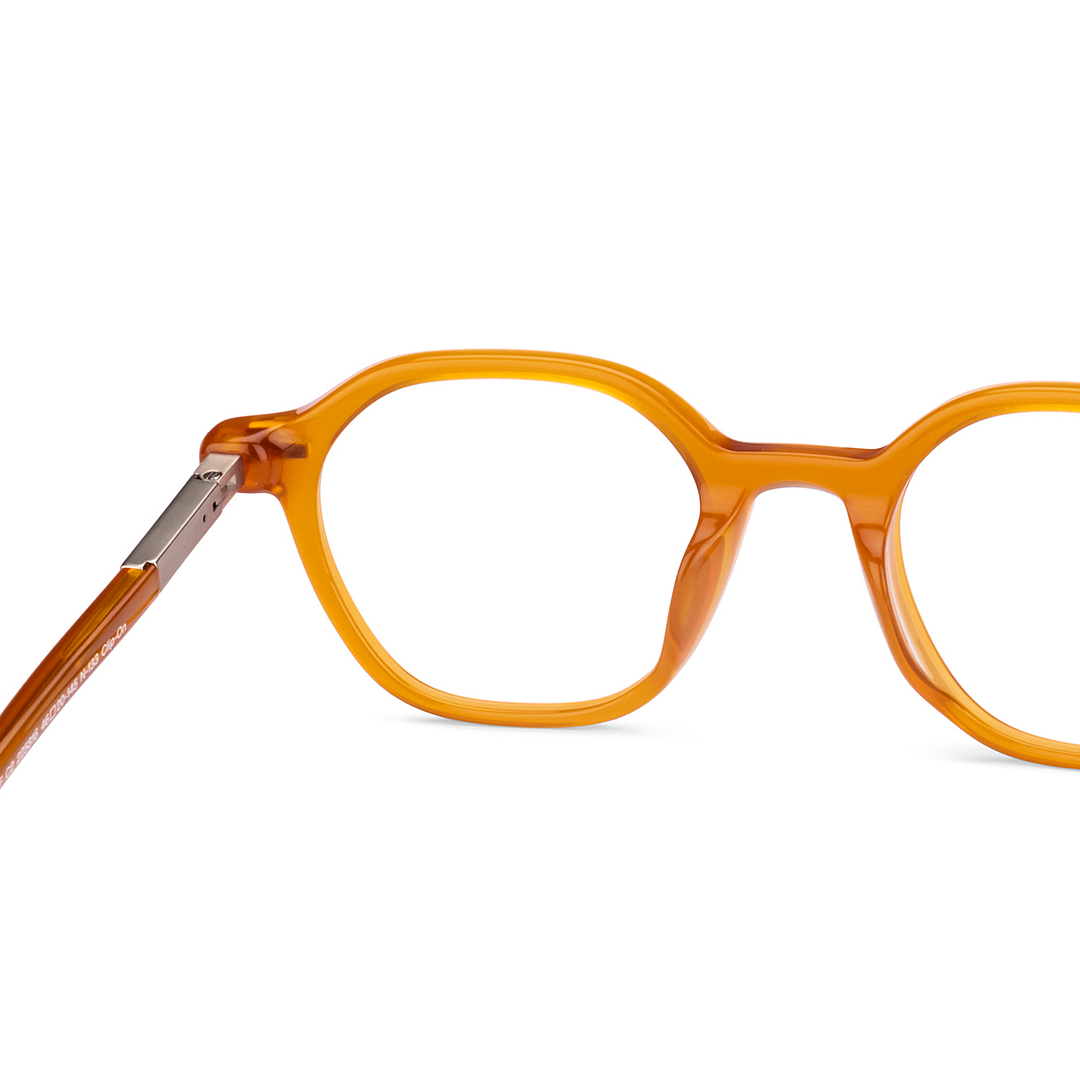 Lenskart STUDIO Orange Full Rim Geometric right side