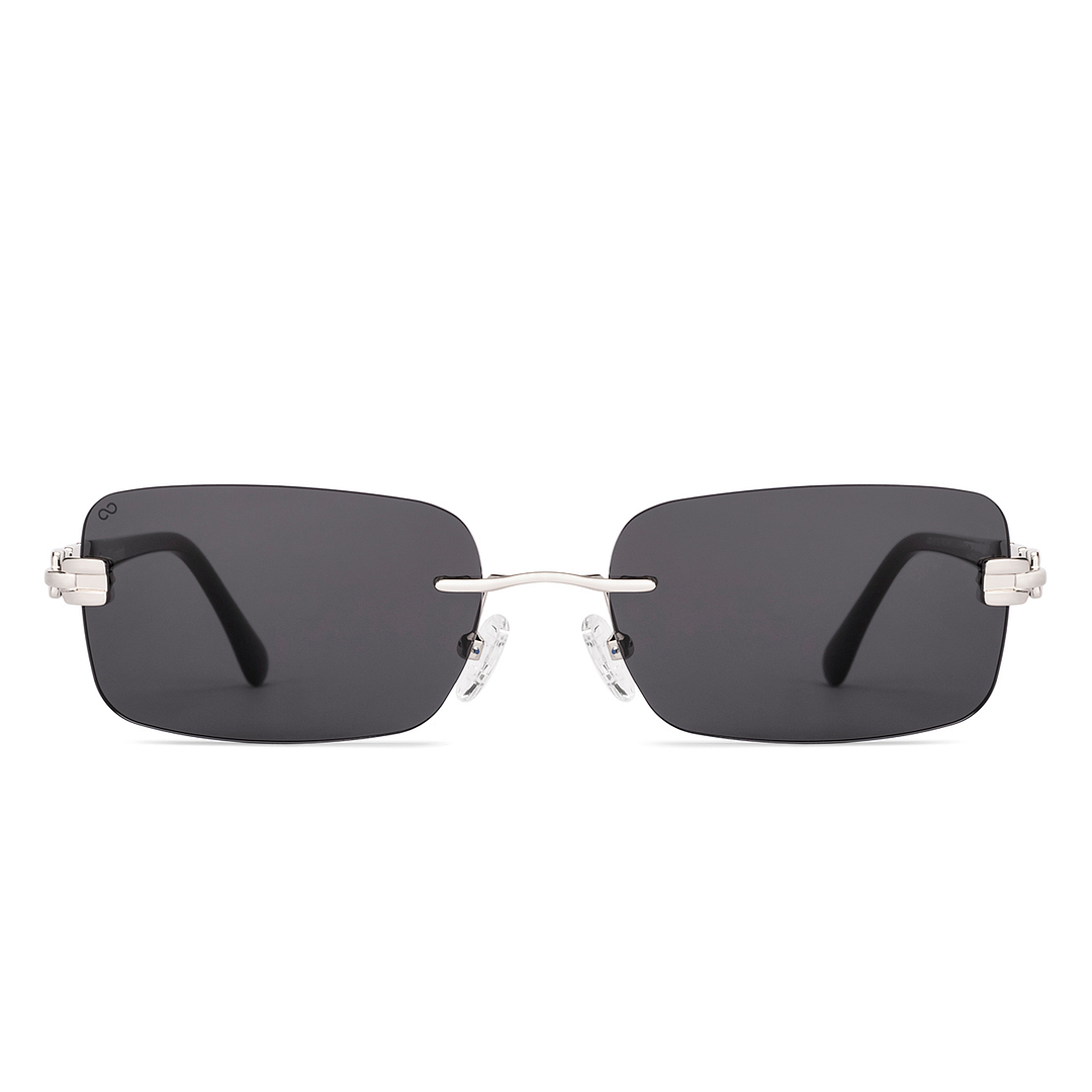 Lenskart Silver Rimless Rectangle right side