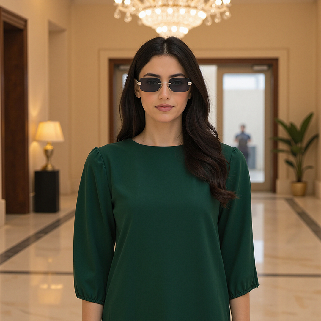 Lenskart Silver Rimless Rectangle right side