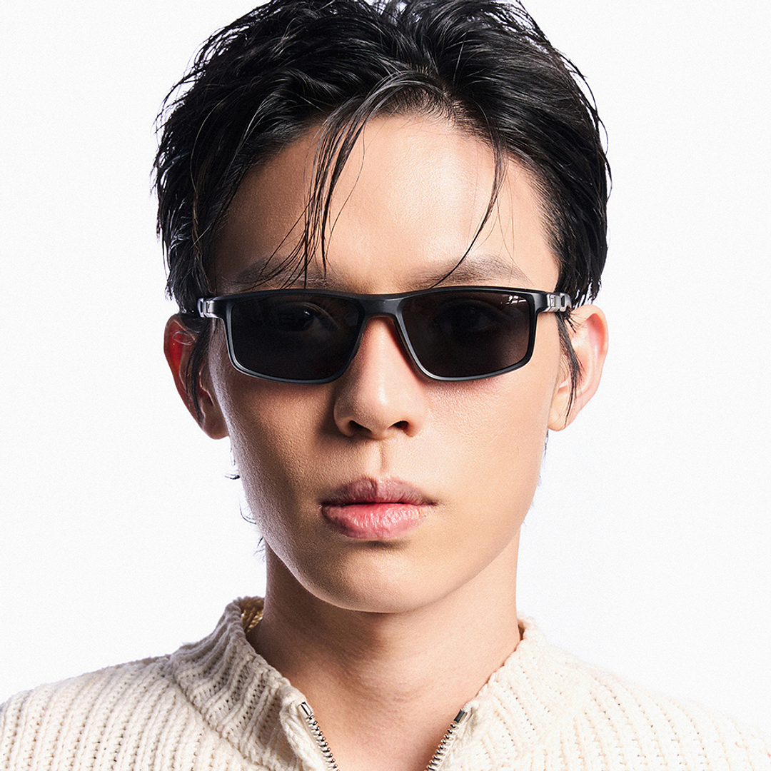 Lenskart Matte Black Full Rim Rectangle left side