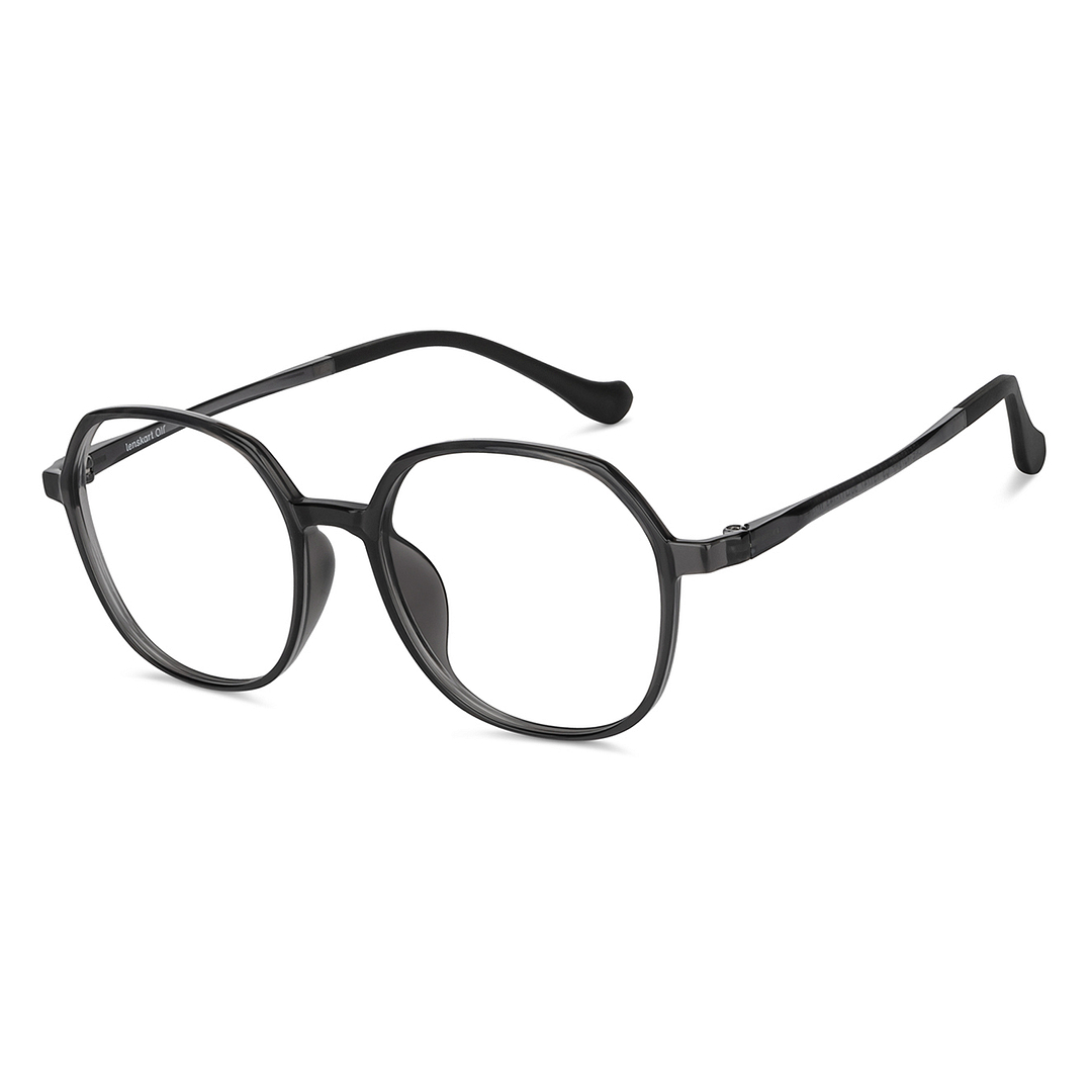 Lenskart Air Gray Transparent Full Rim Geometric left side