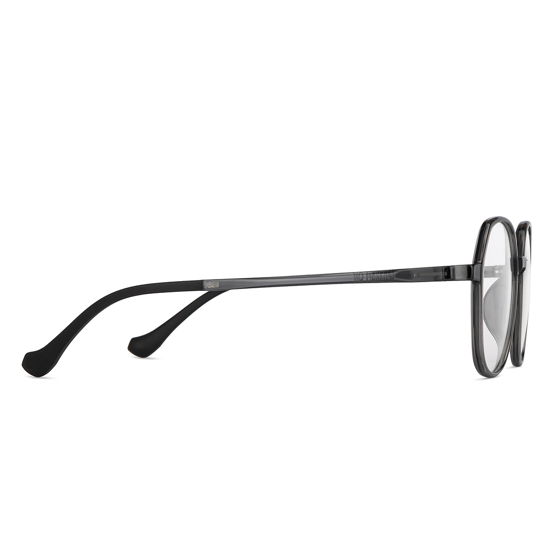 Lenskart Air Gray Transparent Full Rim Geometric left side