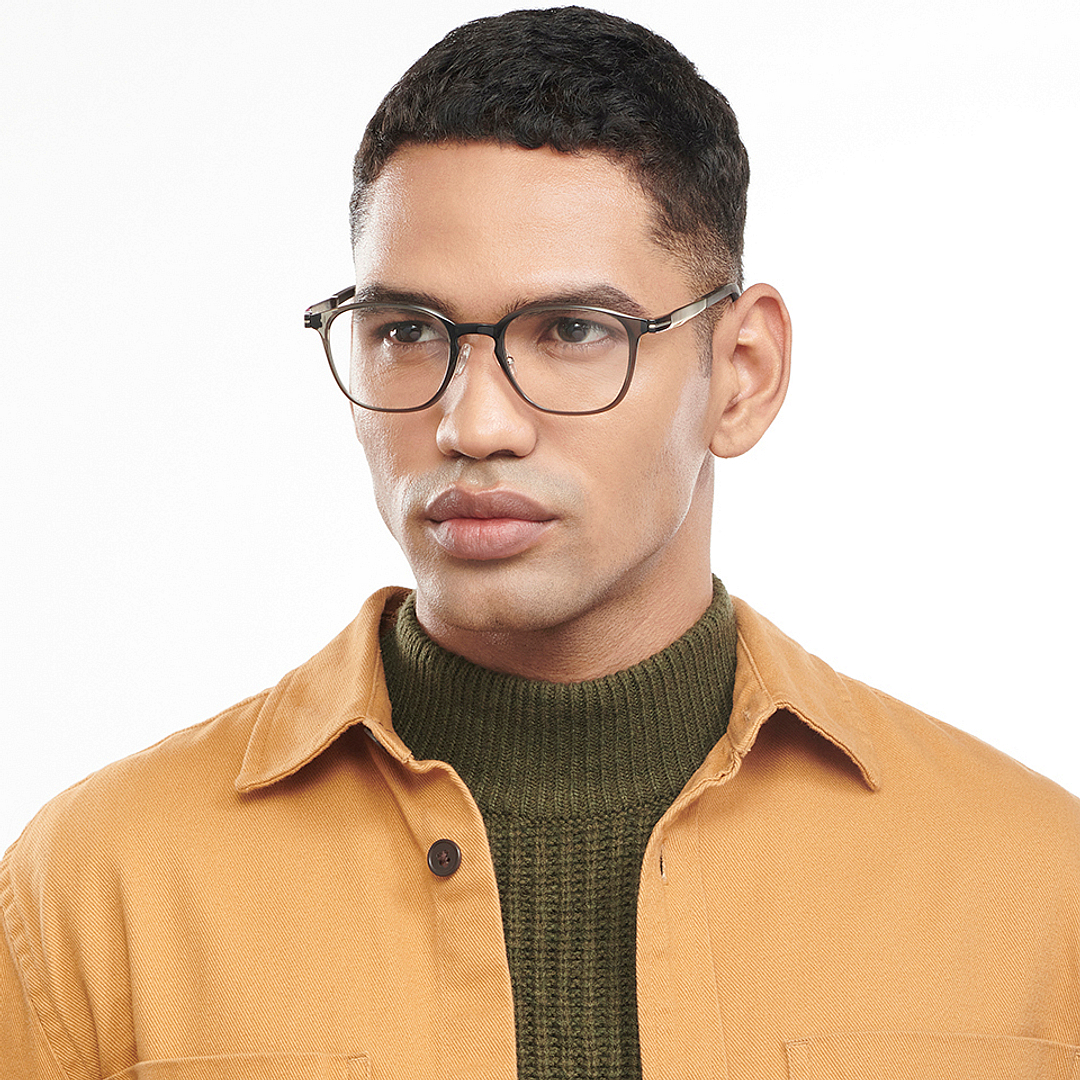 Lenskart Air Online Gray Transparent Full Rim Square right side