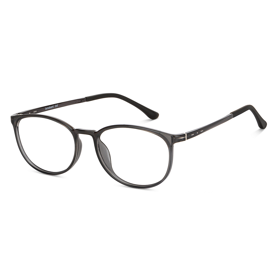 Lenskart Air Online Gray Transparent Full Rim Round right side