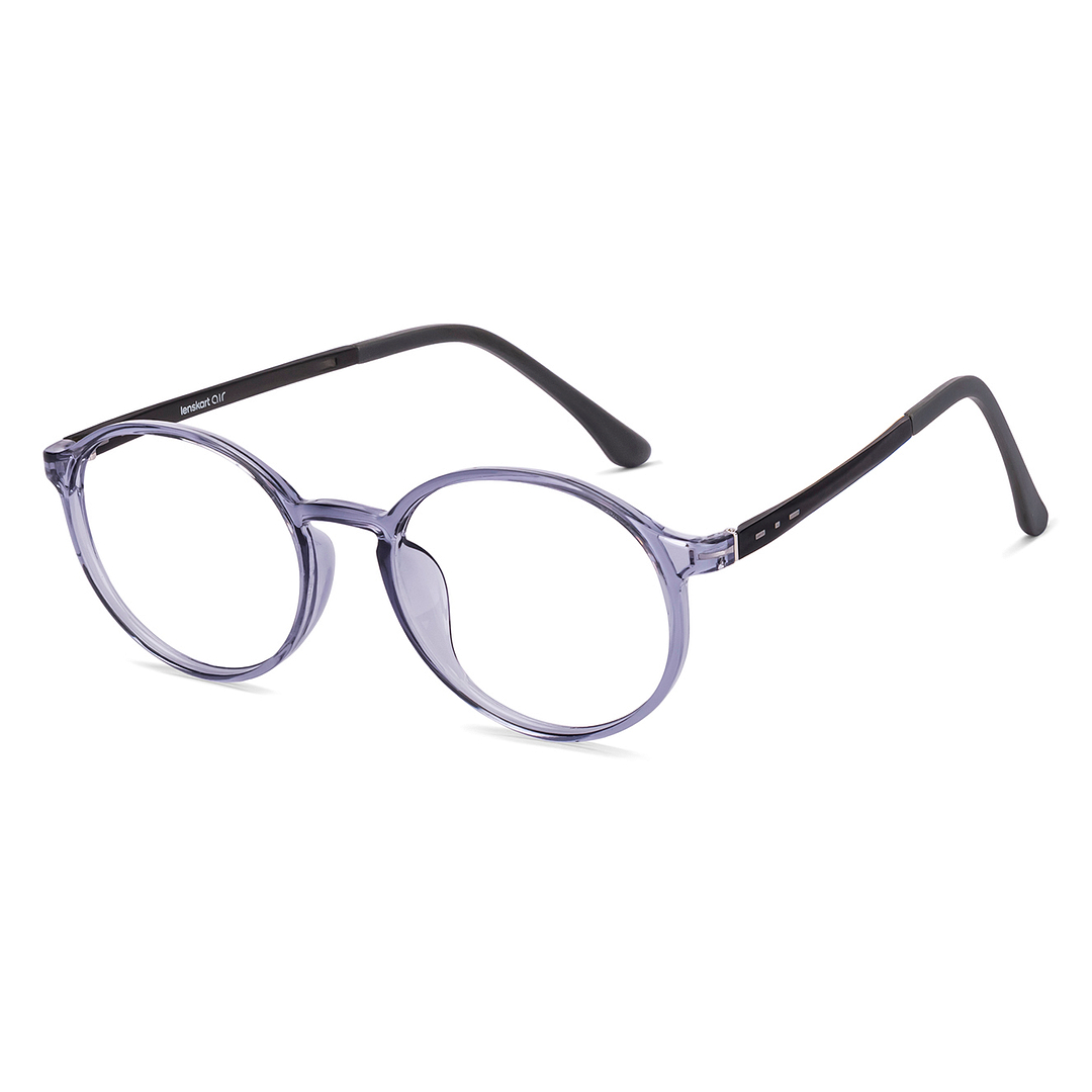 Lenskart Air Online Gray Transparent Full Rim Round right side