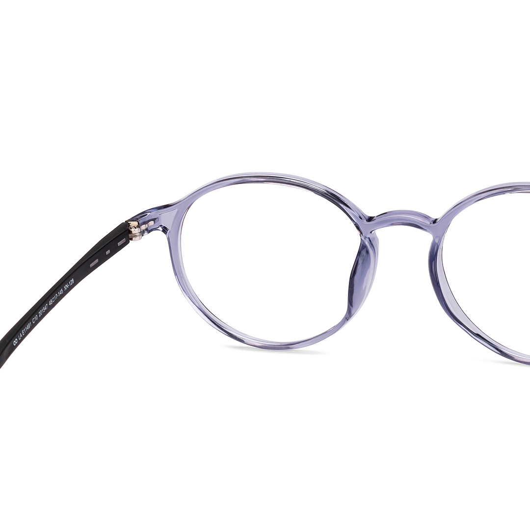 Lenskart Air Online Gray Transparent Full Rim Round right side