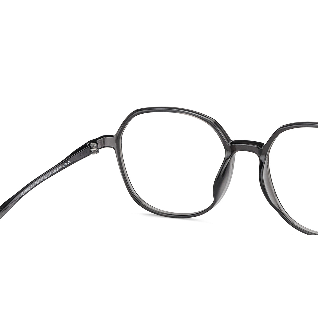 Lenskart Air Online Gray Transparent Full Rim Round right side