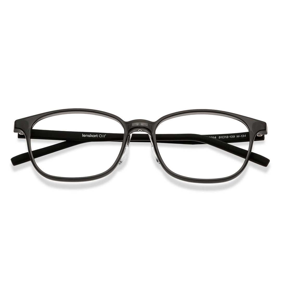 Lenskart Air Gray Transparent Full Rim Rectangle left side