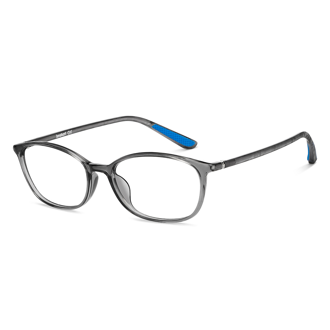 Lenskart Air Online Gray Transparent Full Rim Cat Eye right side
