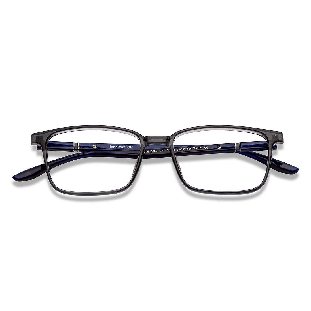 Lenskart Air Online Gray Transparent Full Rim Rectangle left side