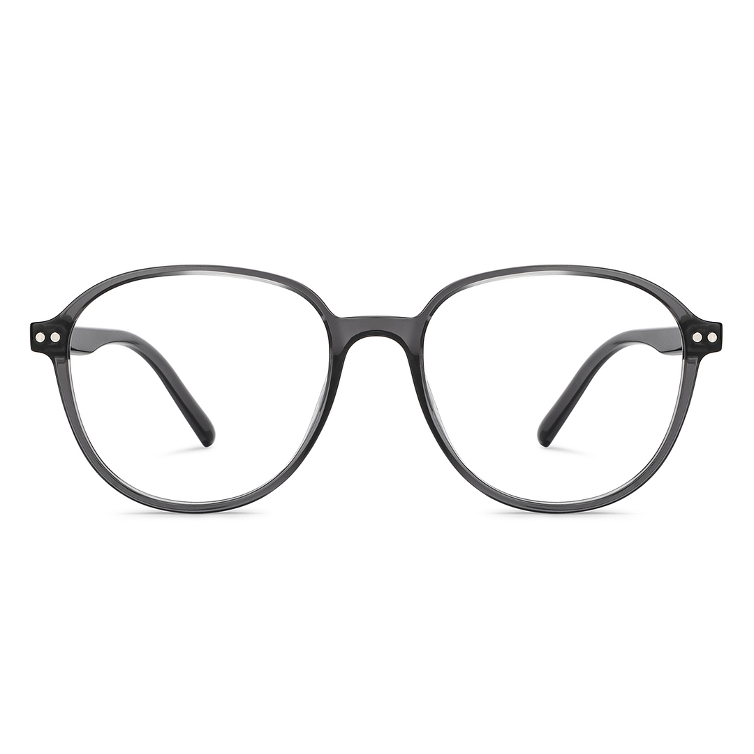 Lenskart Air Online Gray Transparent Full Rim Round right side