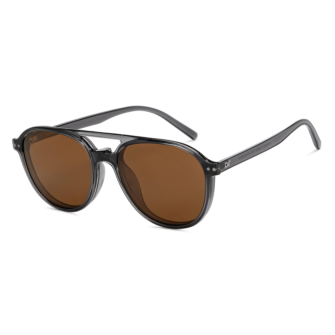 Lenskart Air Online Gray Transparent Full Rim Round right side