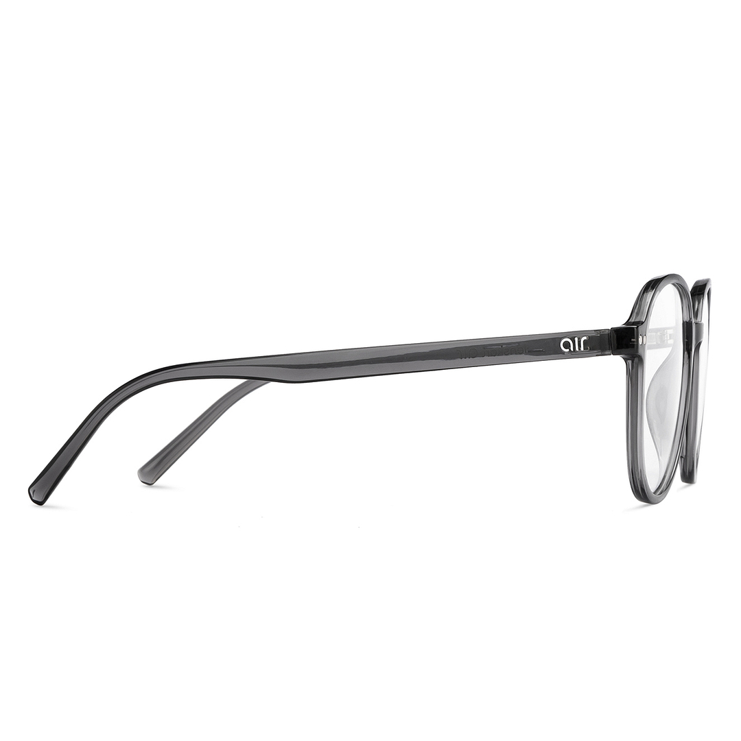 Lenskart Air Online Gray Transparent Full Rim Round left side
