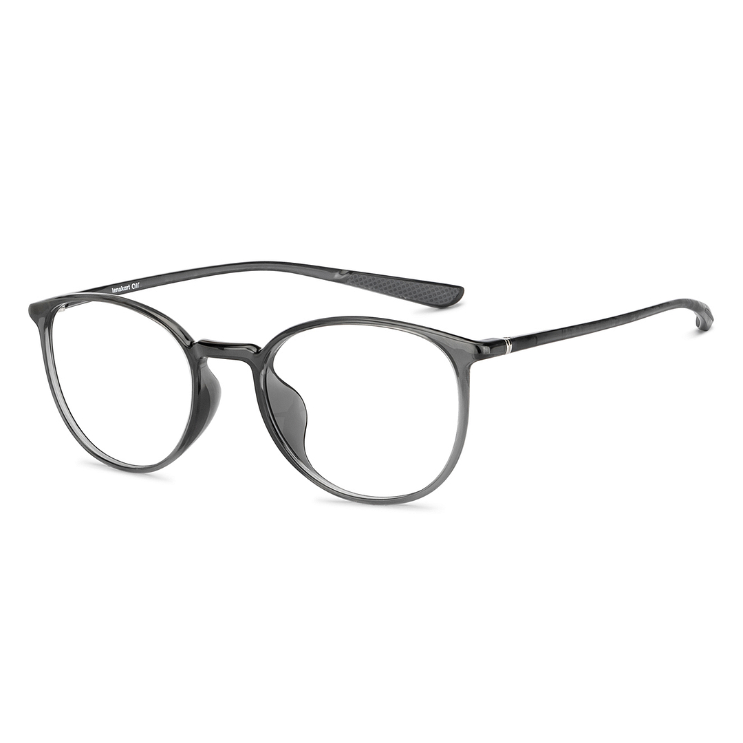Lenskart Air Gray Transparent Full Rim Round right side