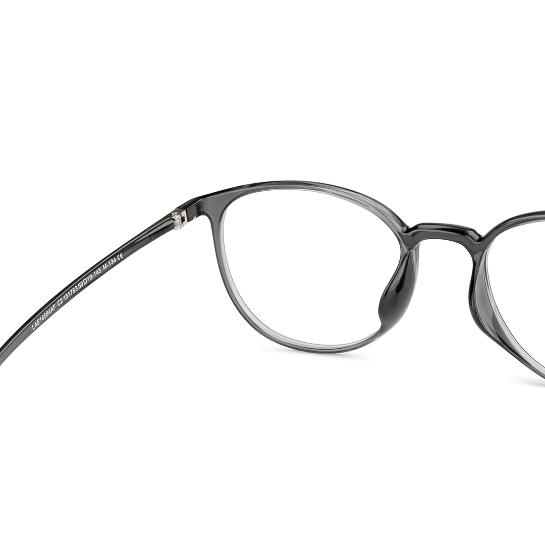 Lenskart Air Gray Transparent Full Rim Round right side