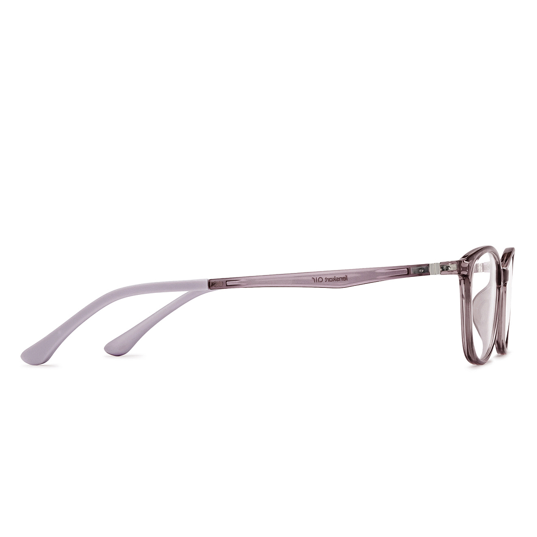 Lenskart Air Gray Transparent Full Rim Cat Eye left side
