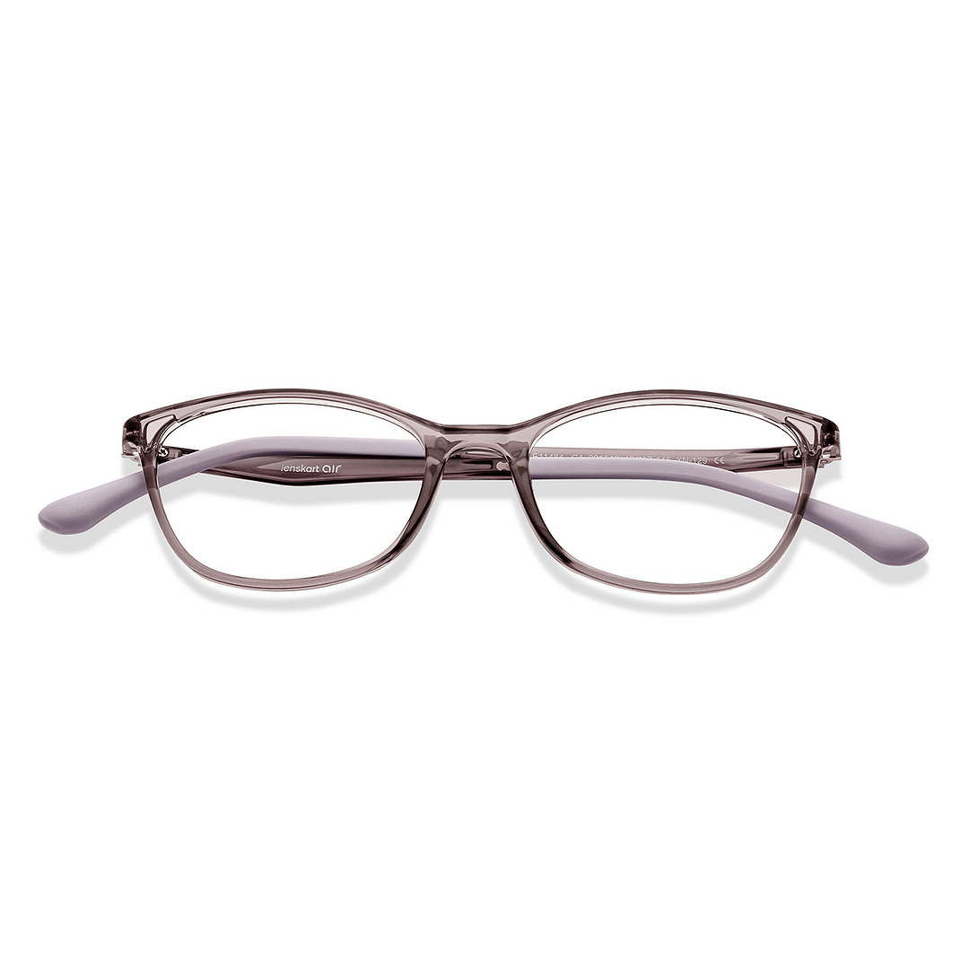 Lenskart Air Gray Transparent Full Rim Cat Eye left side